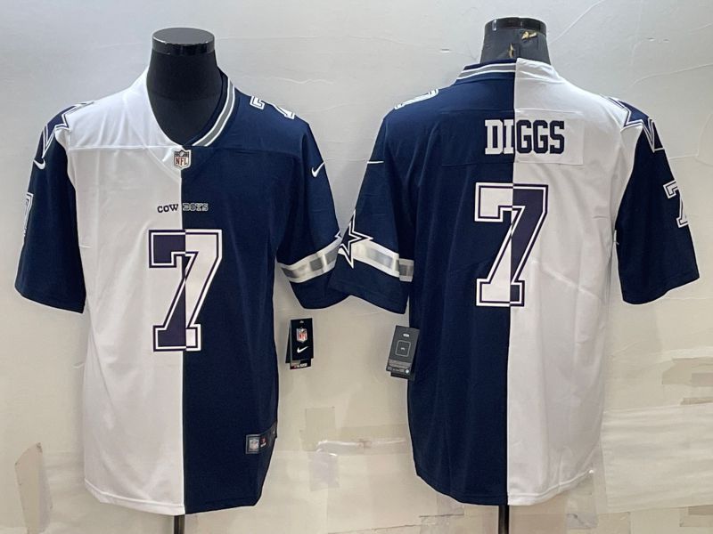 Men Dallas Cowboys 7 Diggs white blue 2022 Vapor Untouchable Limited Nike NFL Jersey